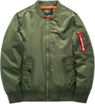 Men's Padded Bomber Jacket with Zip Pockets