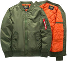 Men's Padded Bomber Jacket with Zip Pockets