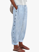 Women's Striped Wide-Leg Trousers