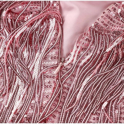 Saphine | Luxe Mini Jurk voor Dames – Met Verenaccent en Flatterend Avonddesign