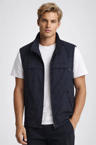 Men's Sleeveless Bodywarmer with Stand-Up Collar