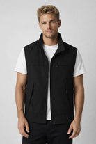Men's Sleeveless Bodywarmer with Stand-Up Collar