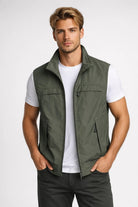Men's Sleeveless Bodywarmer with Stand-Up Collar