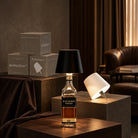 Rechargeable Bottle Topper Table Lamp - Dimmable Cordless LED Light