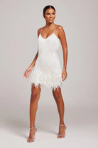 Women's Fringe Mini Dress - Cocktail Party Dress