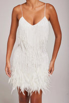 Women's Fringe Mini Dress - Cocktail Party Dress