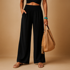 Broek Dames | Wijde Pijpen & Elastische Taille