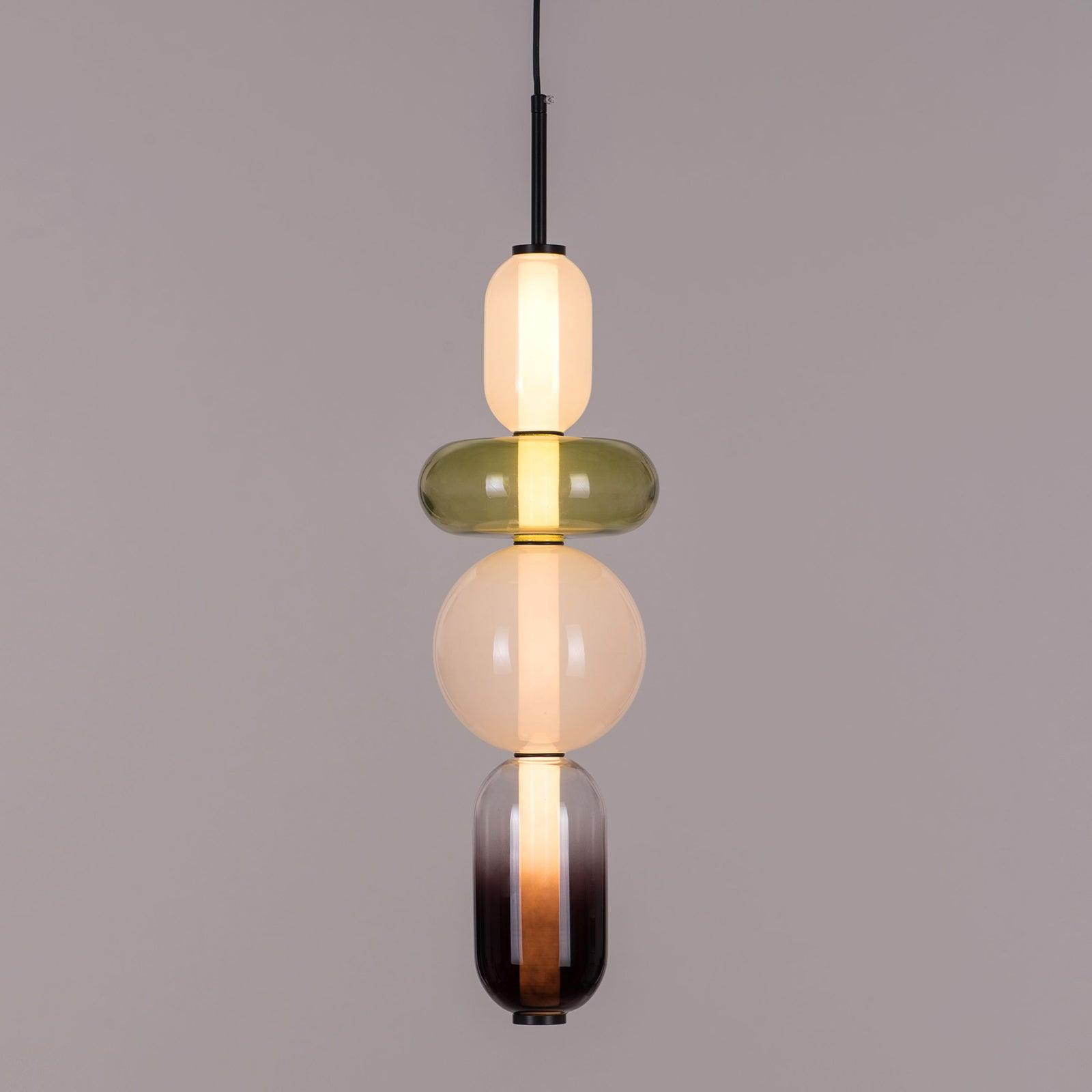 Glass Pendant Light - Colored Candy Glass Ceiling Lamp