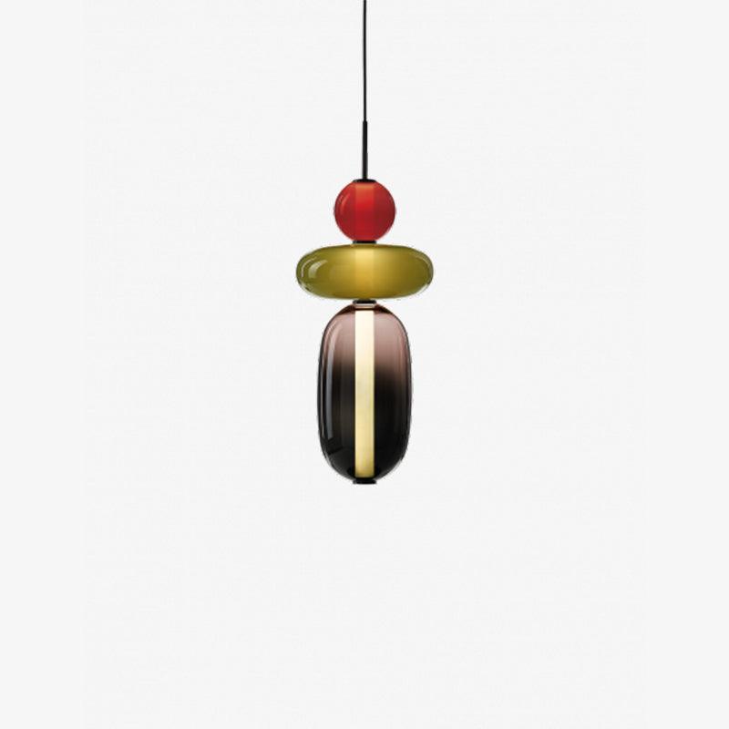 Glass Pendant Light - Colored Candy Glass Ceiling Lamp