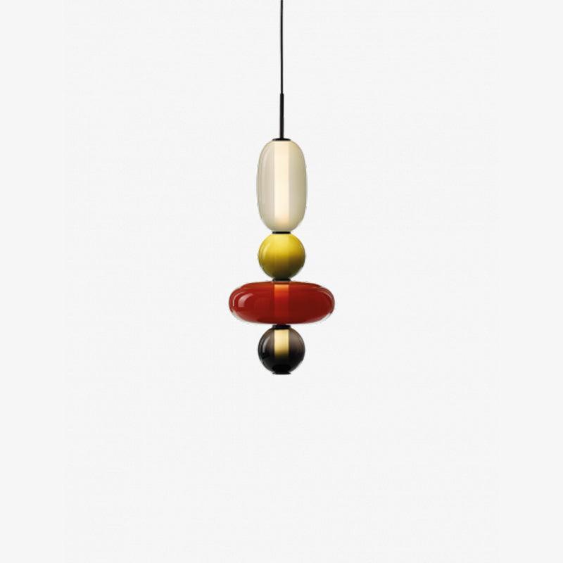 Glass Pendant Light - Colored Candy Glass Ceiling Lamp