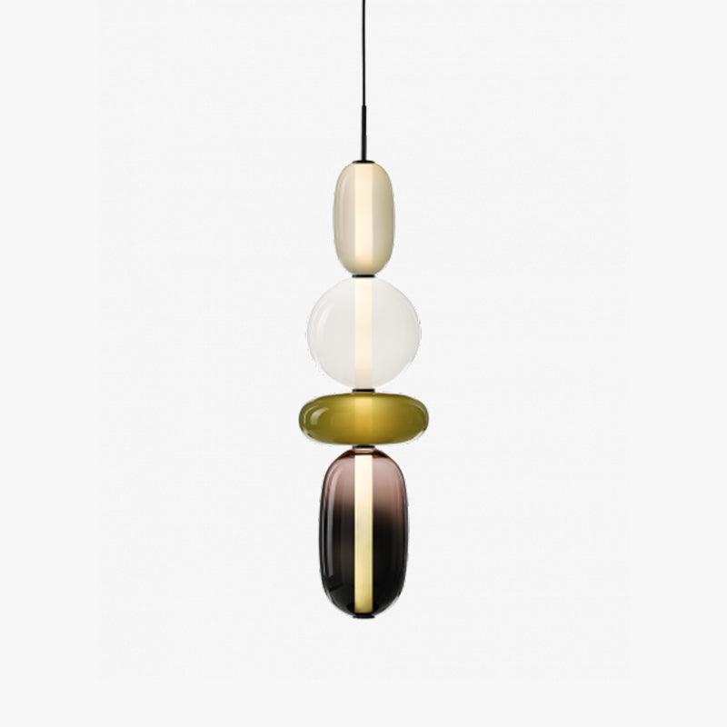 Glass Pendant Light - Colored Candy Glass Ceiling Lamp