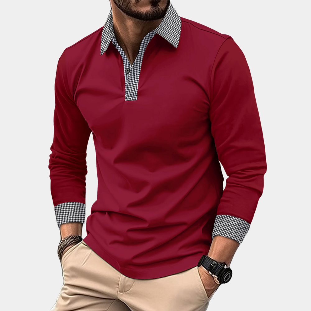 Clément - Polo à manches longues - Décontracté - Hommes-5