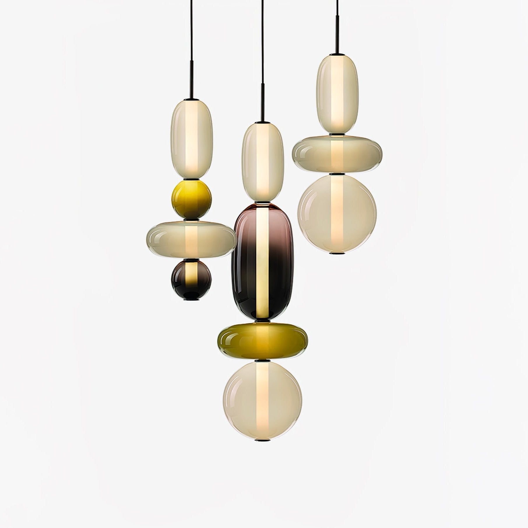 Glass Pendant Light - Colored Candy Glass Ceiling Lamp