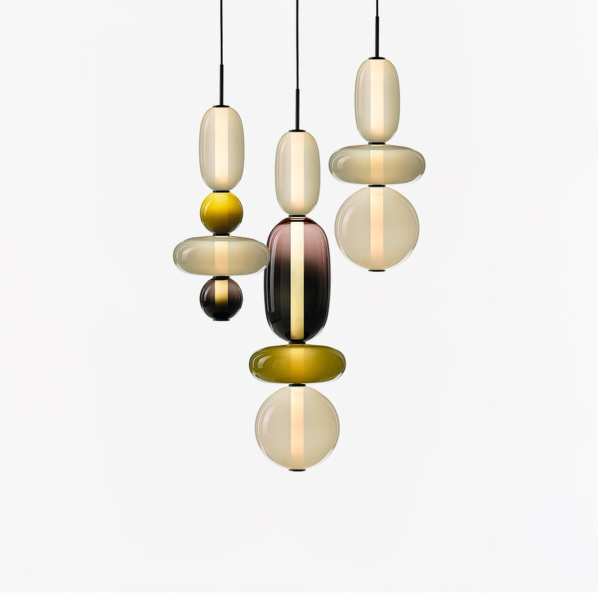 Glass Pendant Light - Colored Candy Glass Ceiling Lamp