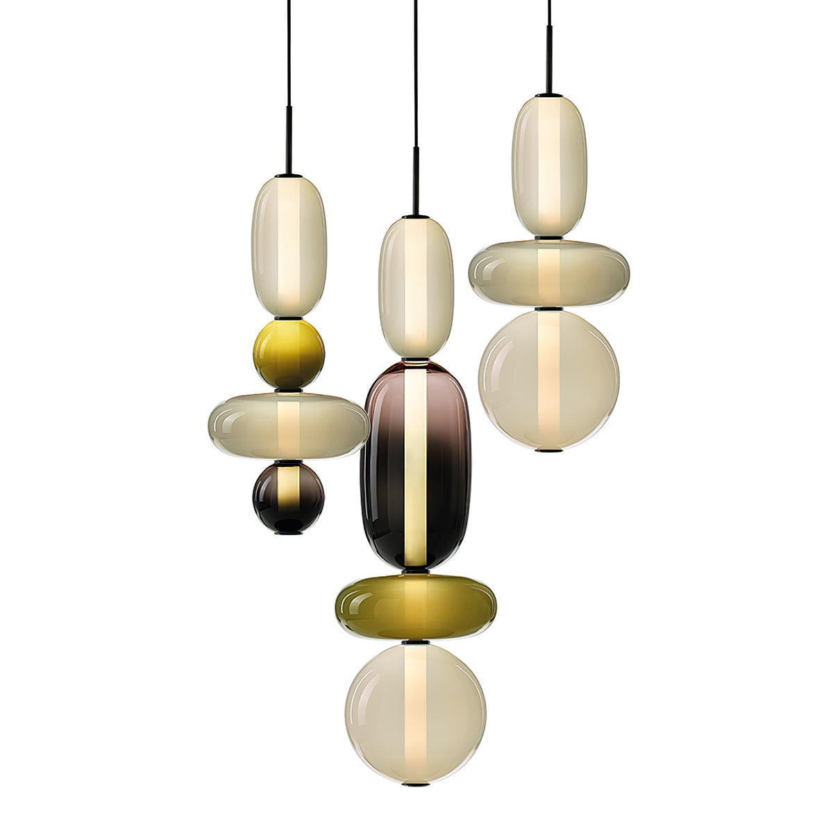 Glass Pendant Light - Colored Candy Glass Ceiling Lamp
