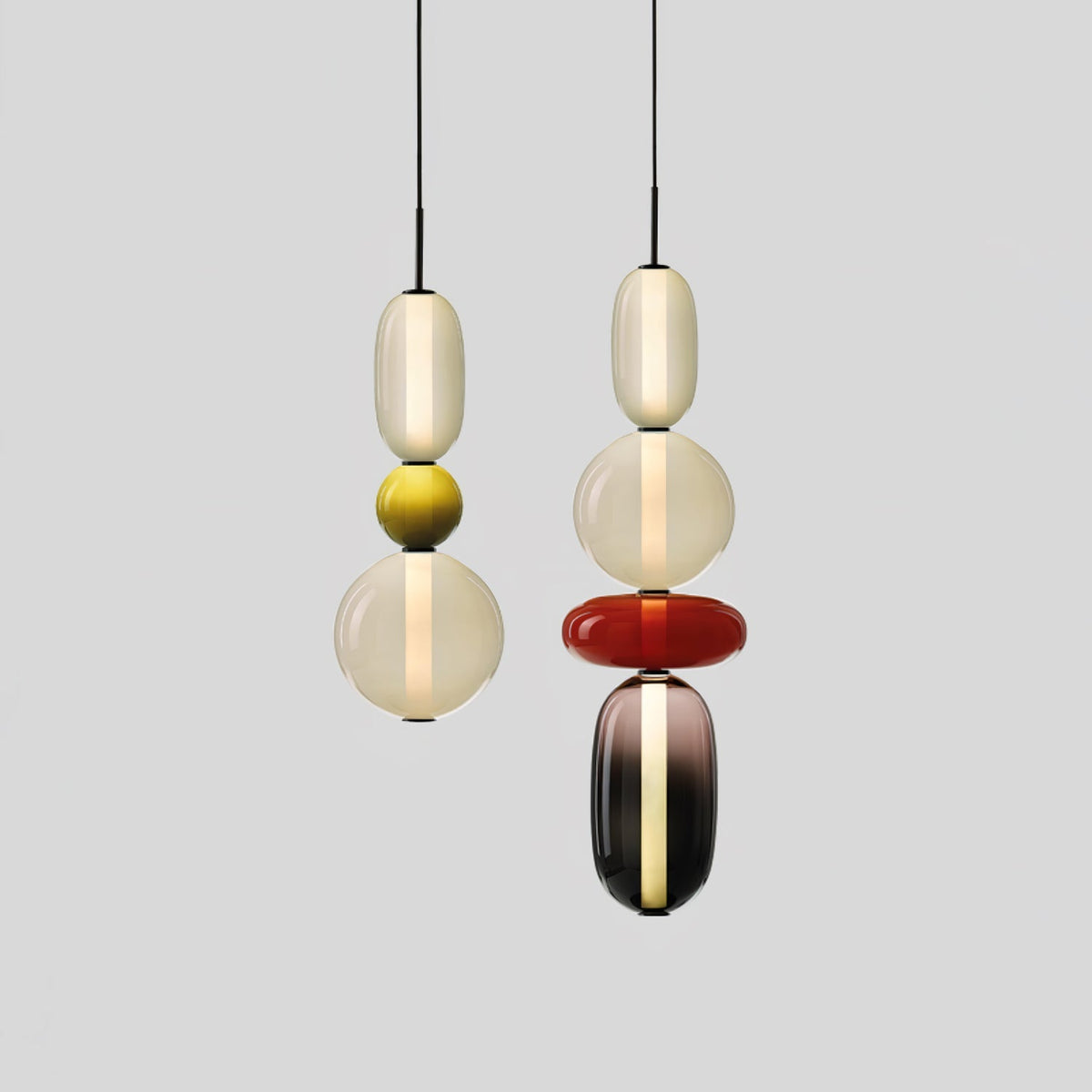 Glass Pendant Light - Colored Candy Glass Ceiling Lamp