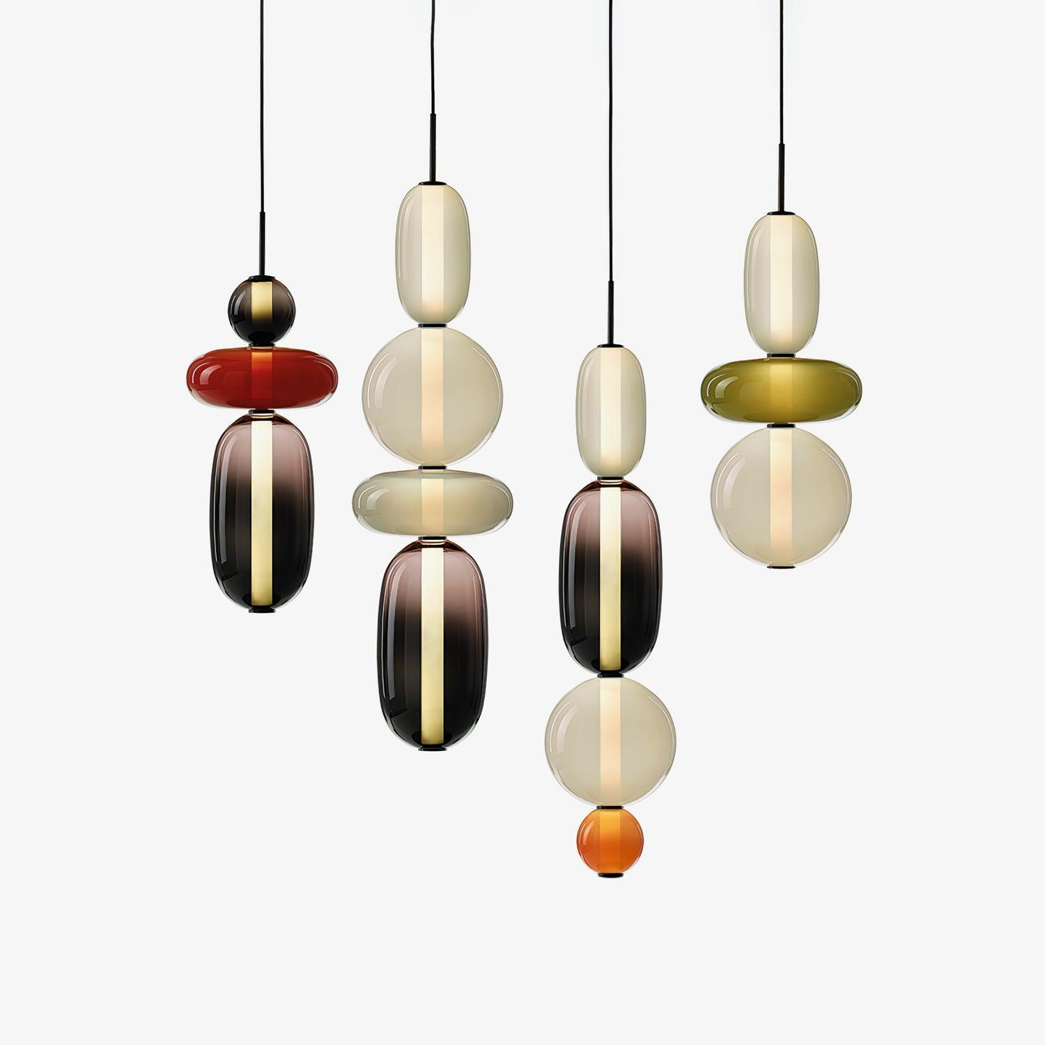 Glass Pendant Light - Colored Candy Glass Ceiling Lamp