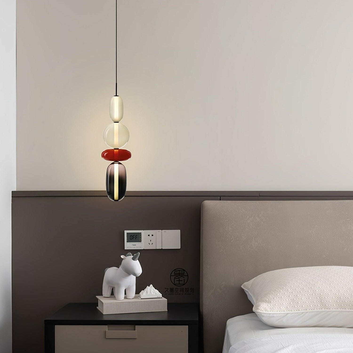Glass Pendant Light - Colored Candy Glass Ceiling Lamp