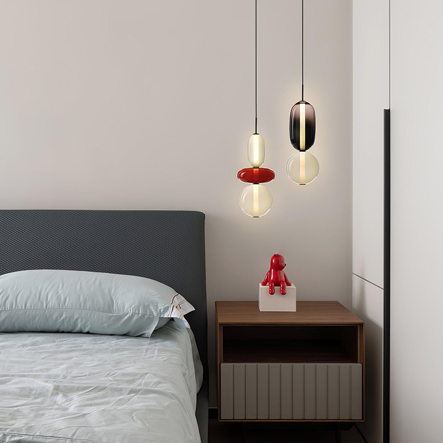 Glass Pendant Light - Colored Candy Glass Ceiling Lamp