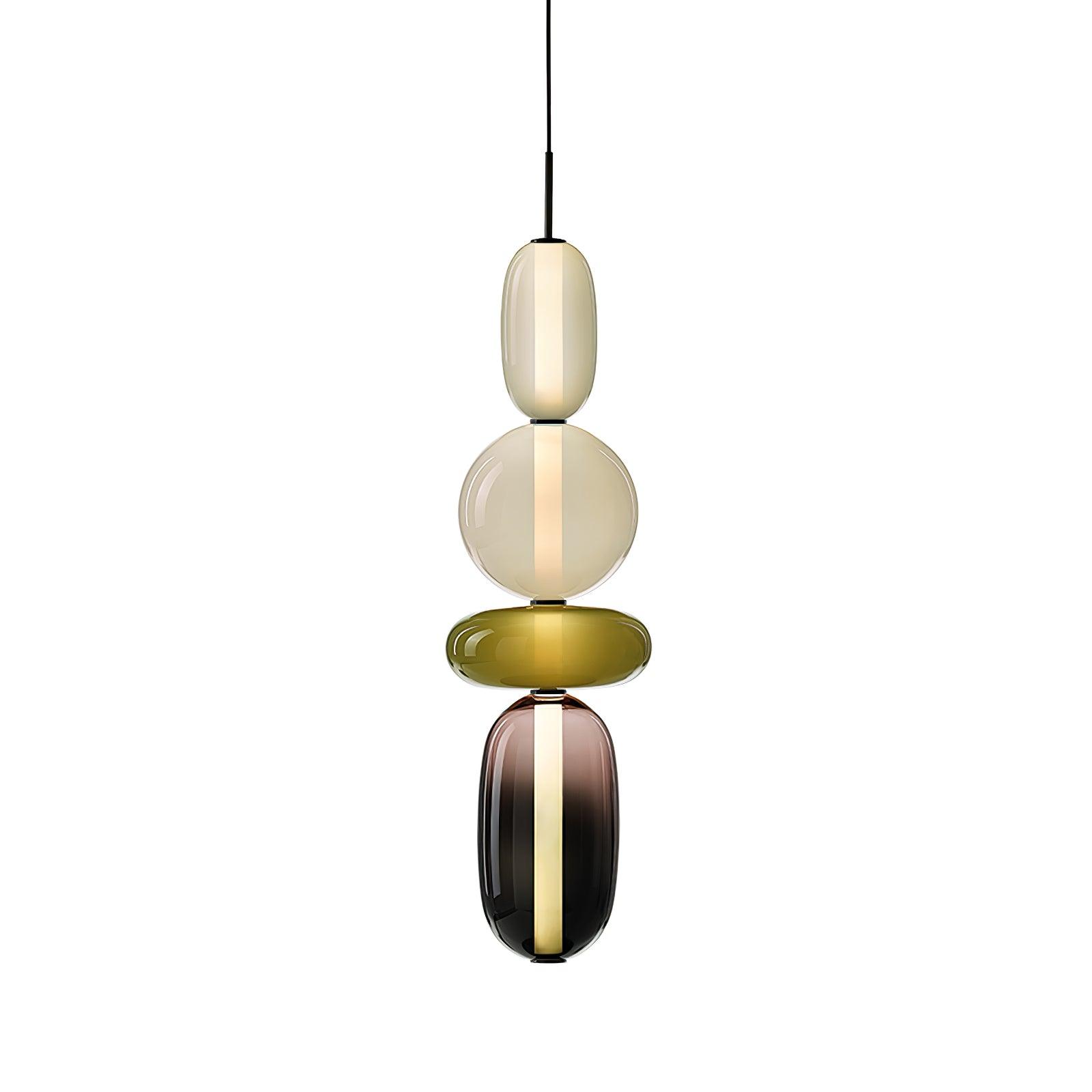 Glass Pendant Light - Colored Candy Glass Ceiling Lamp