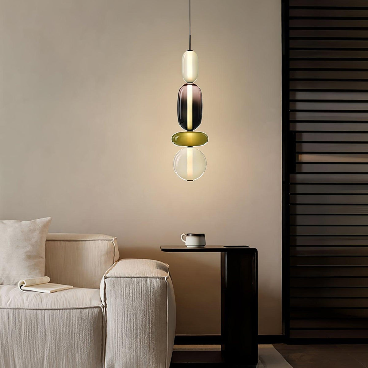 Glass Pendant Light - Colored Candy Glass Ceiling Lamp