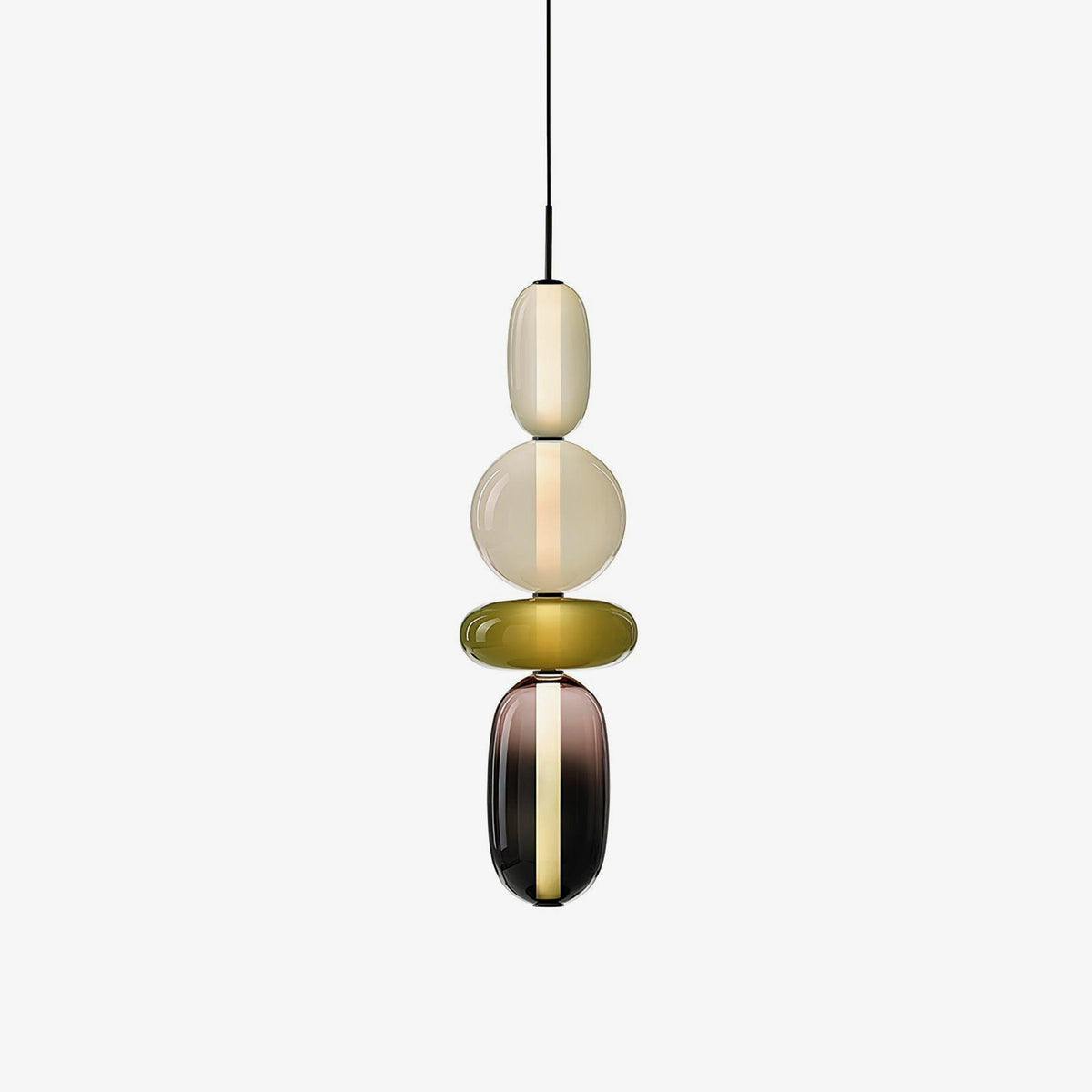 Glass Pendant Light - Colored Candy Glass Ceiling Lamp