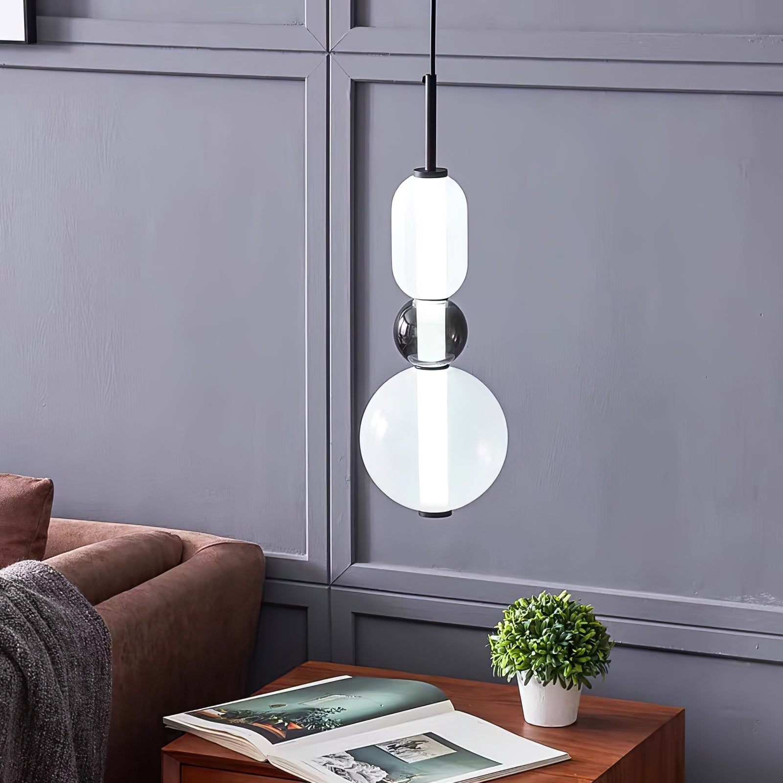 Glass Pendant Light - Colored Candy Glass Ceiling Lamp