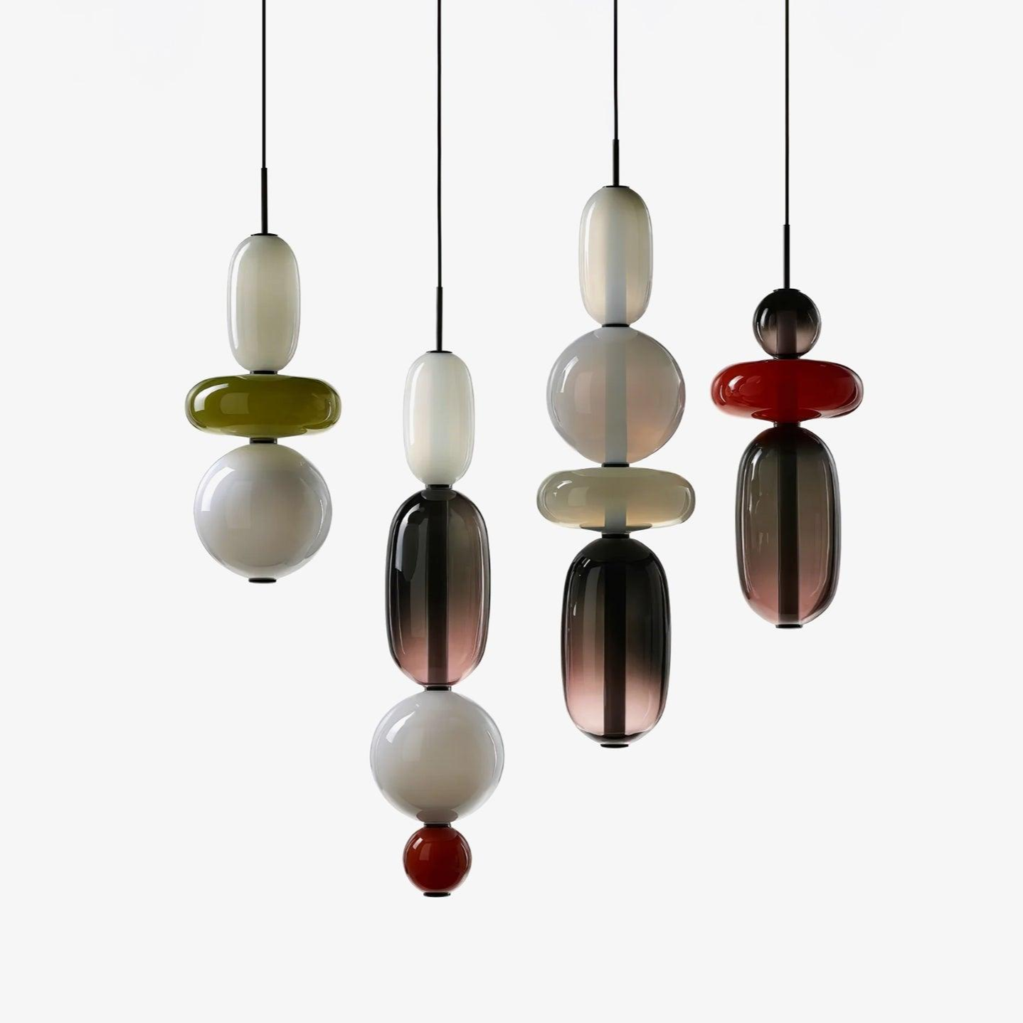 Glass Pendant Light - Colored Candy Glass Ceiling Lamp