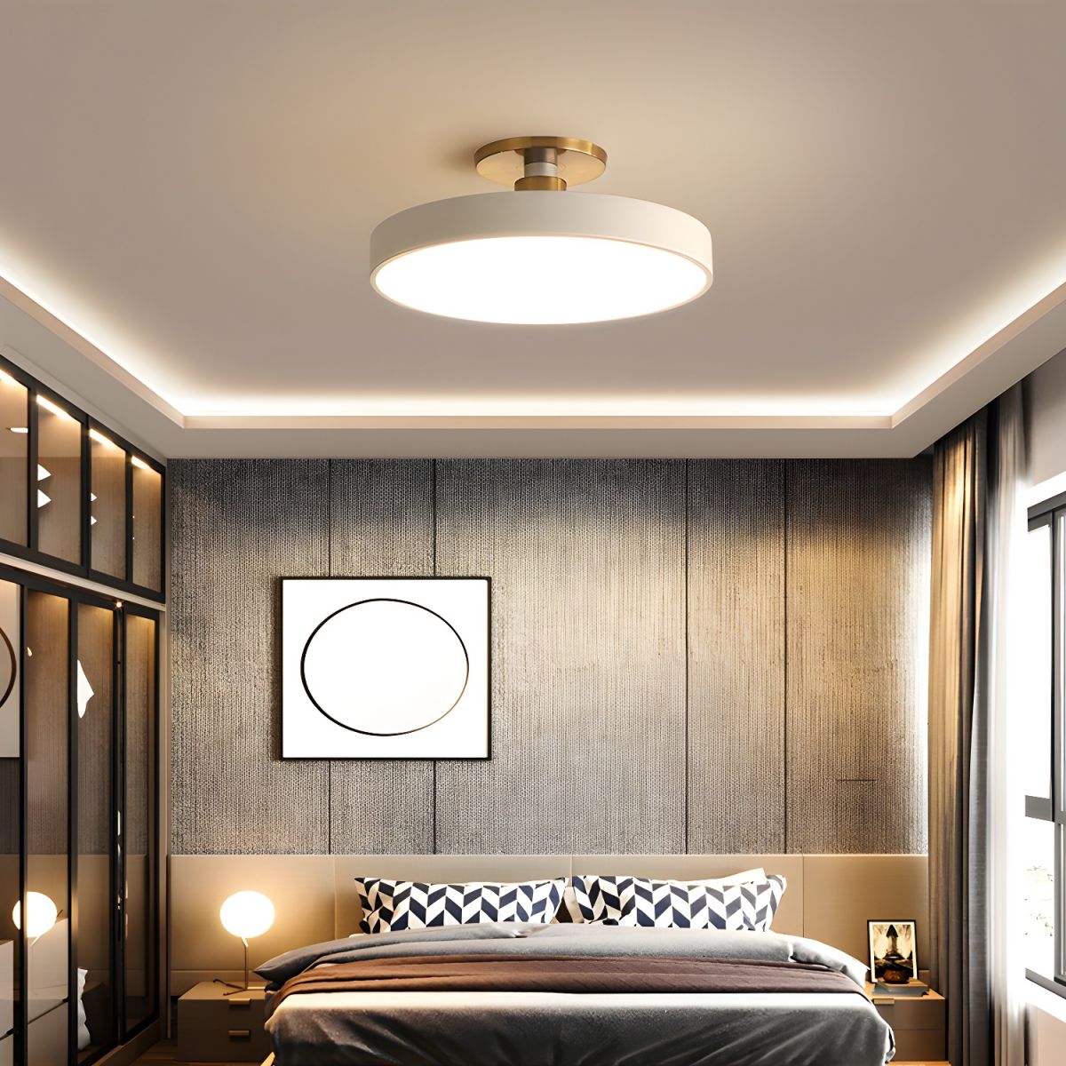 Ceiling Light Round LED Semi-Flush Mount