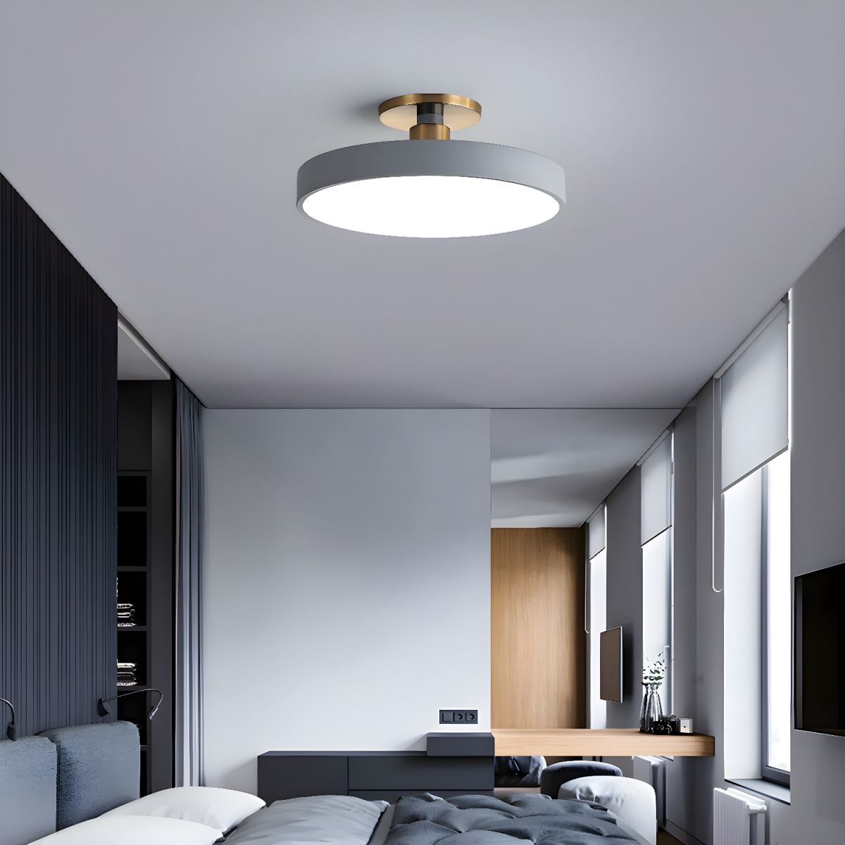 Ceiling Light Round LED Semi-Flush Mount