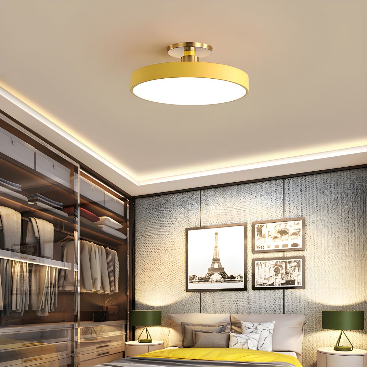 Ceiling Light Round LED Semi-Flush Mount