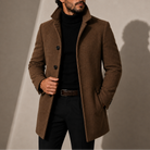 Men's Winter Coat with Stand Collar – Tailored Fit