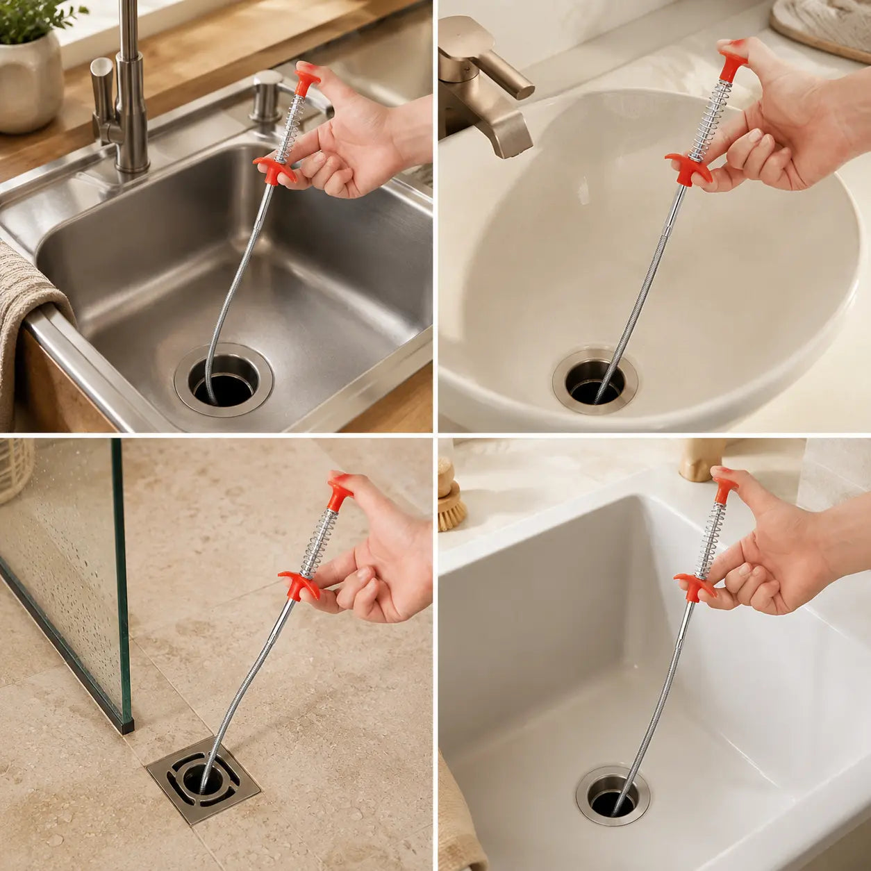 Flexible Drain Claw Cleaner - Bendable Hair & Debris Remover