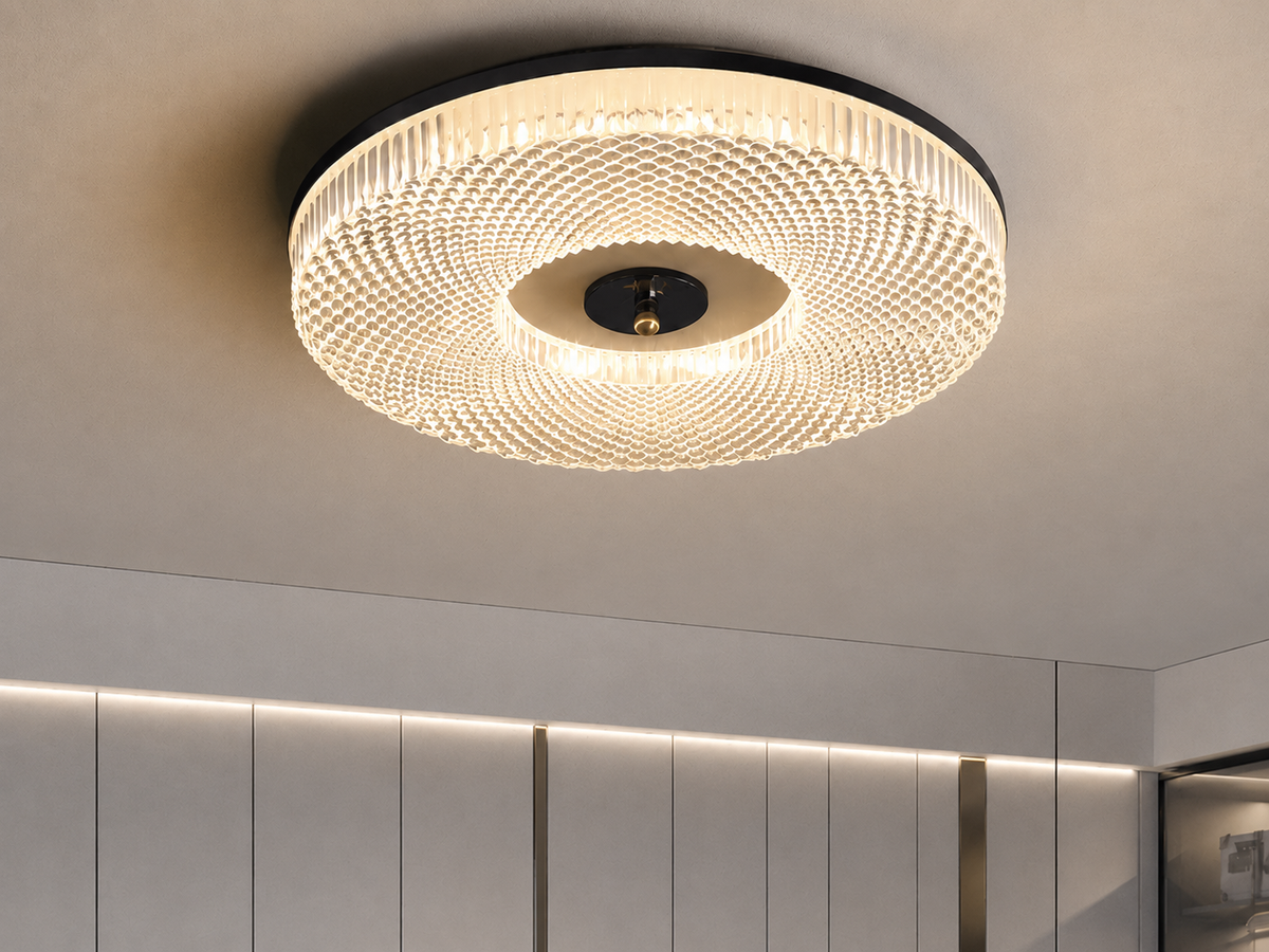 Ceiling Light LED Sculptural Round Design, Warm White