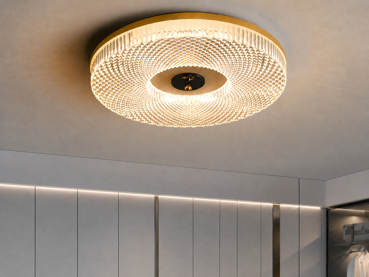 Ceiling Light LED Sculptural Round Design, Warm White