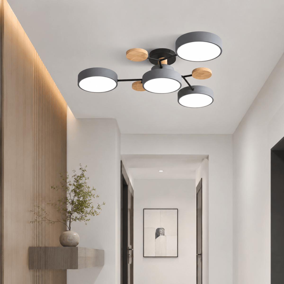 Modern Round LED Ceiling Light - Minimalist Multi-Head Fixture