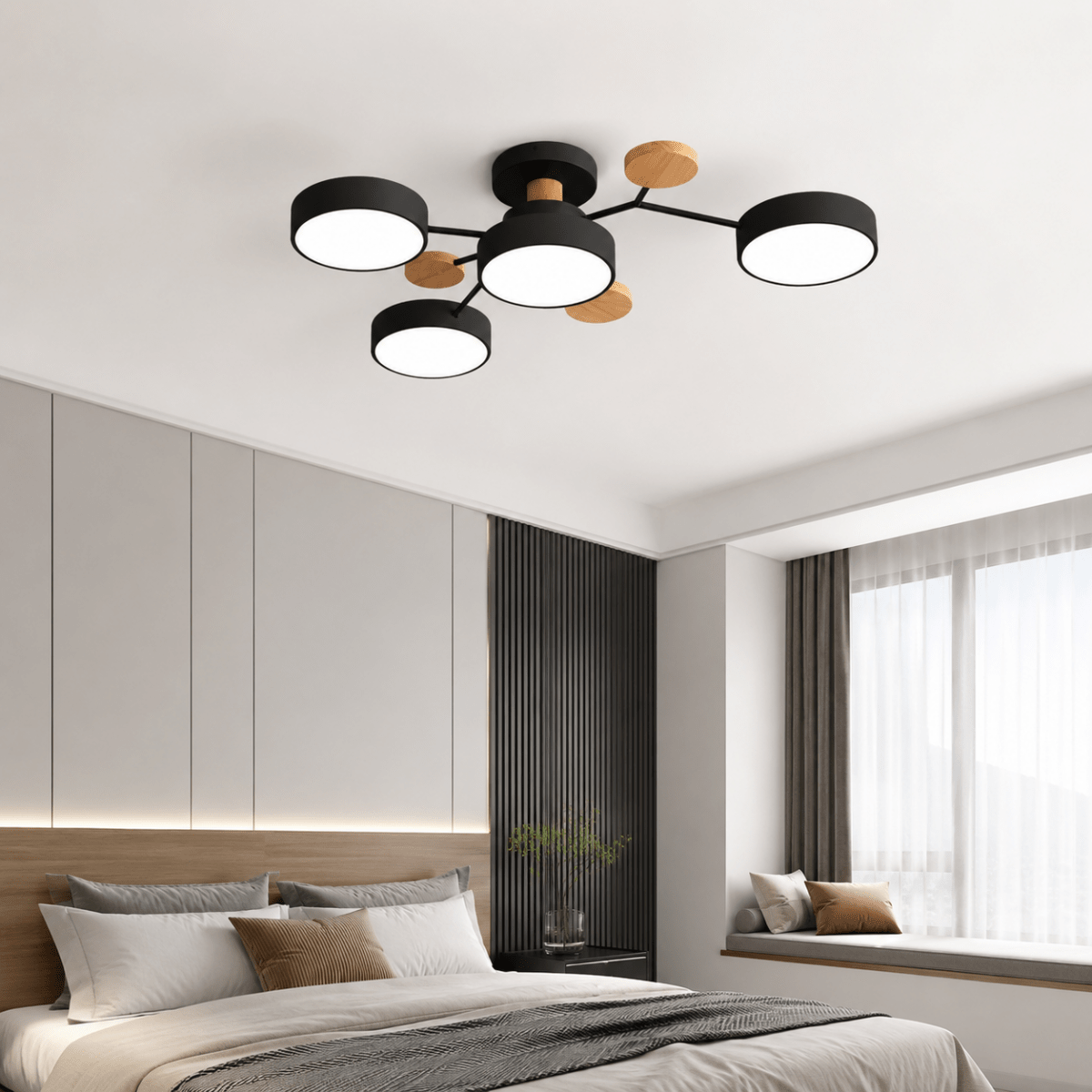 Modern Round LED Ceiling Light - Minimalist Multi-Head Fixture