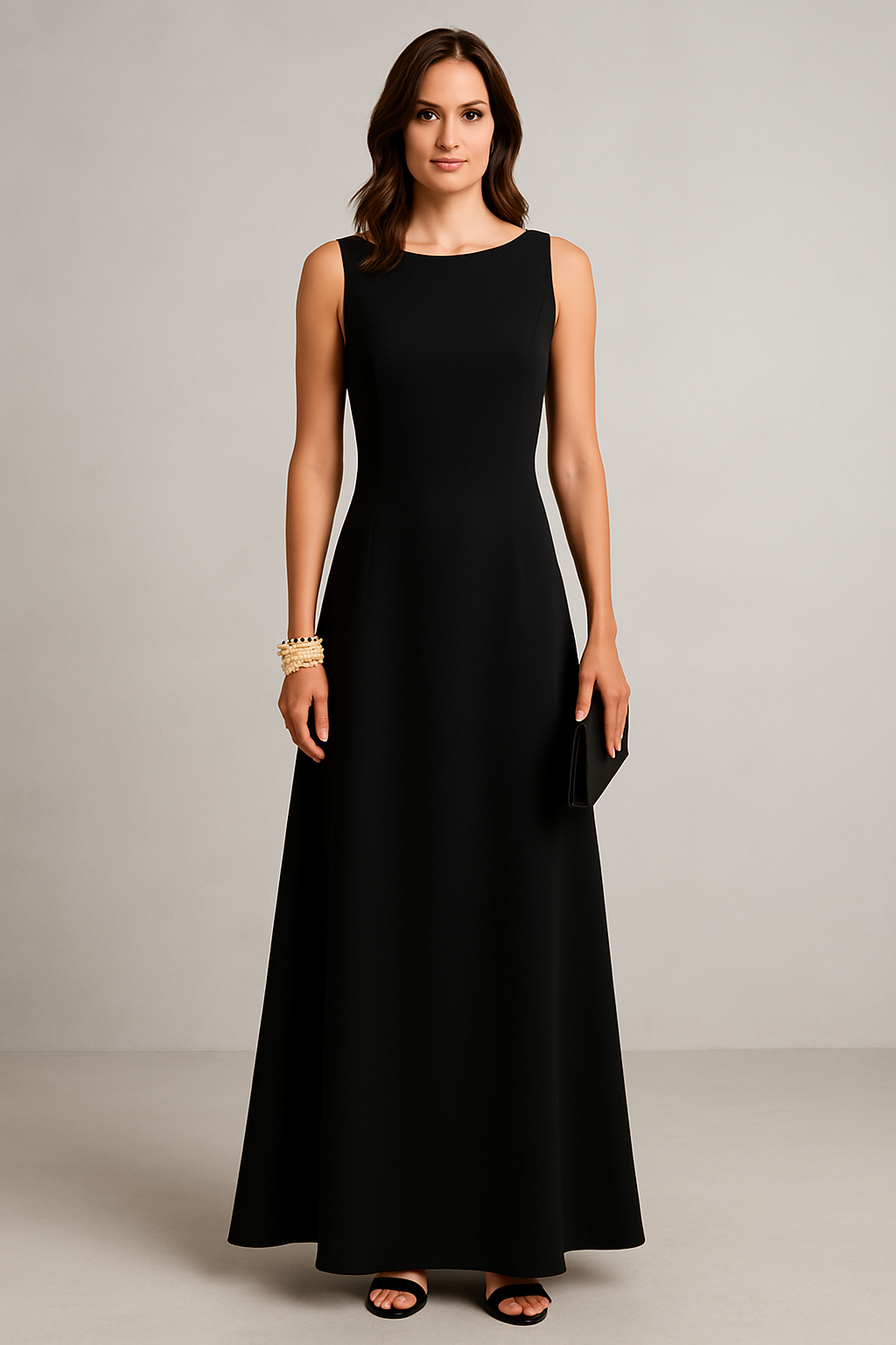 Hester | Dames Mouwloze Halflange Jurk met Relaxte Pasvorm – Minimalistisch Design & Ademend Materiaa