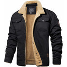 Men's Sherpa-Lined Winter Jacket - Warm Fleece-Lined Coat