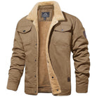 Men's Sherpa-Lined Winter Jacket - Warm Fleece-Lined Coat