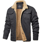Men's Sherpa-Lined Winter Jacket - Warm Fleece-Lined Coat