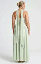 Maxi Dress For Women – Black & White Strapless Colorblock