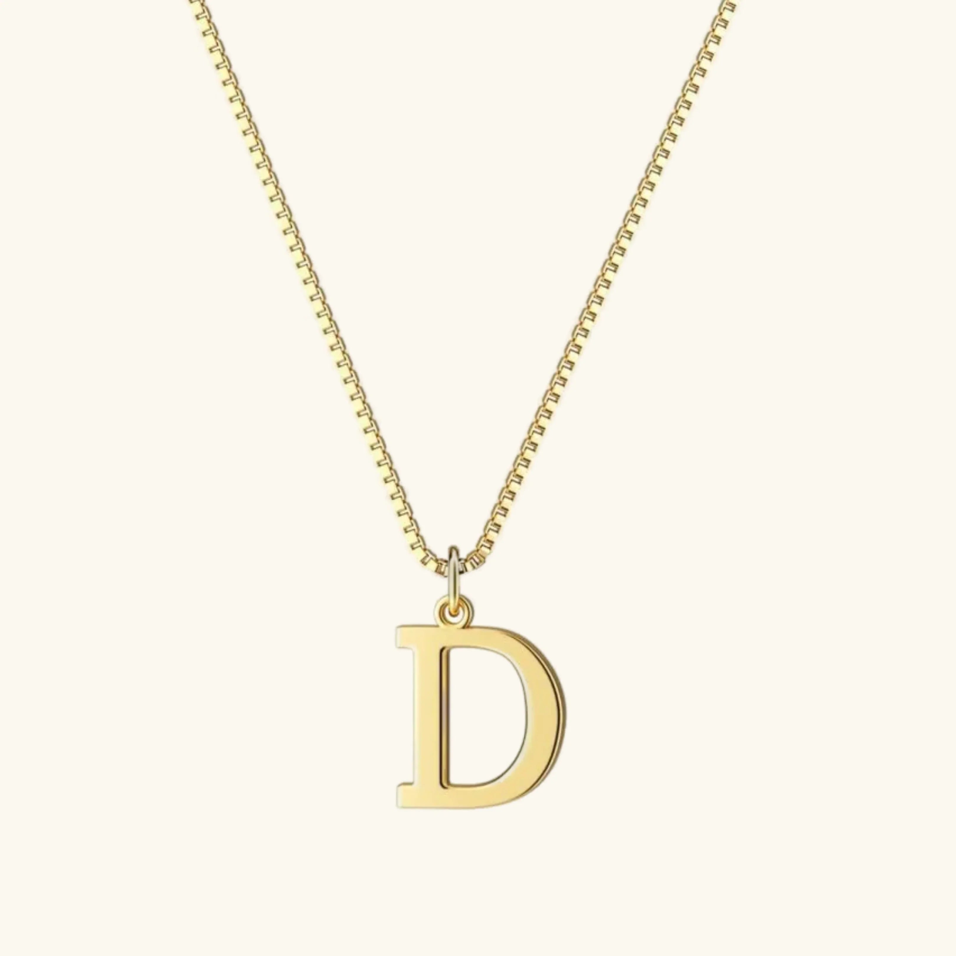 Women's Initial Pendant Necklace - Gold-Tone Letter Charm