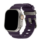 Silicone Sport Watch Strap with Titanium Buckle - Apple Watch Compatible