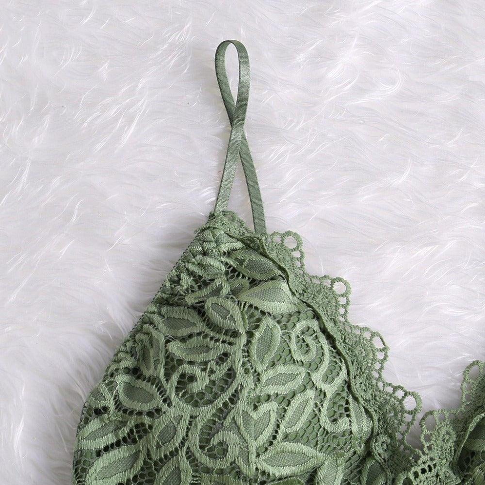 Martine | Dames Kanten Crop Top – Vrouwelijk, Verfijnd, Verstelbare Bandjes