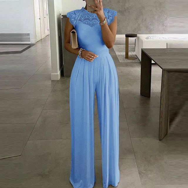 Lala | Elegante Jumpsuit voor Dames met Borduursels en Kantdetail