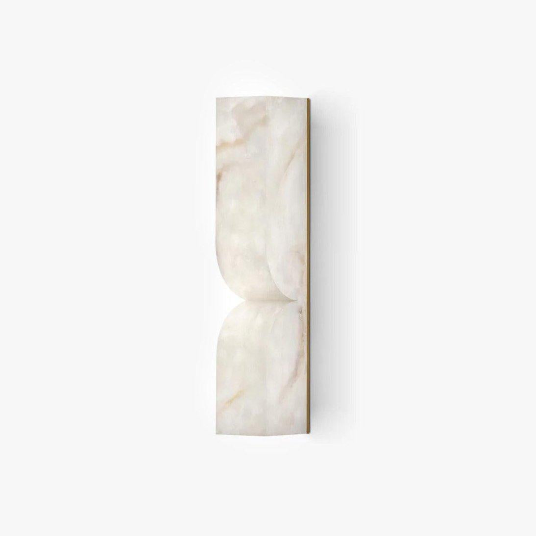 Elegant Dimmable Wall Sconce in Alabaster Finish 0