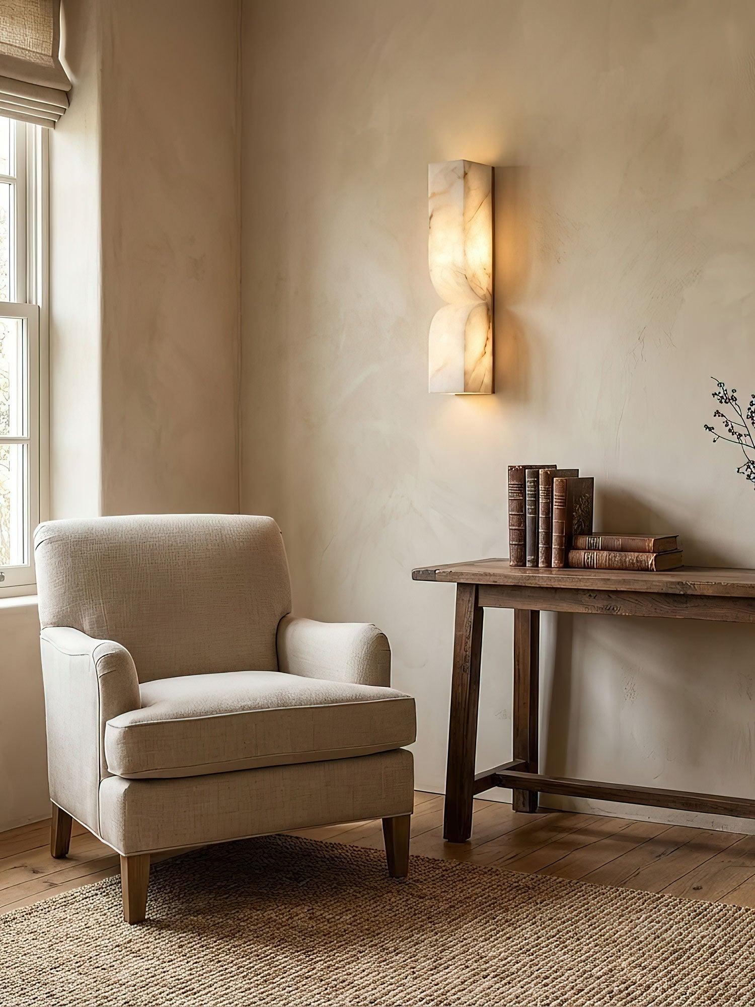 Elegant Dimmable Wall Sconce in Alabaster Finish 3