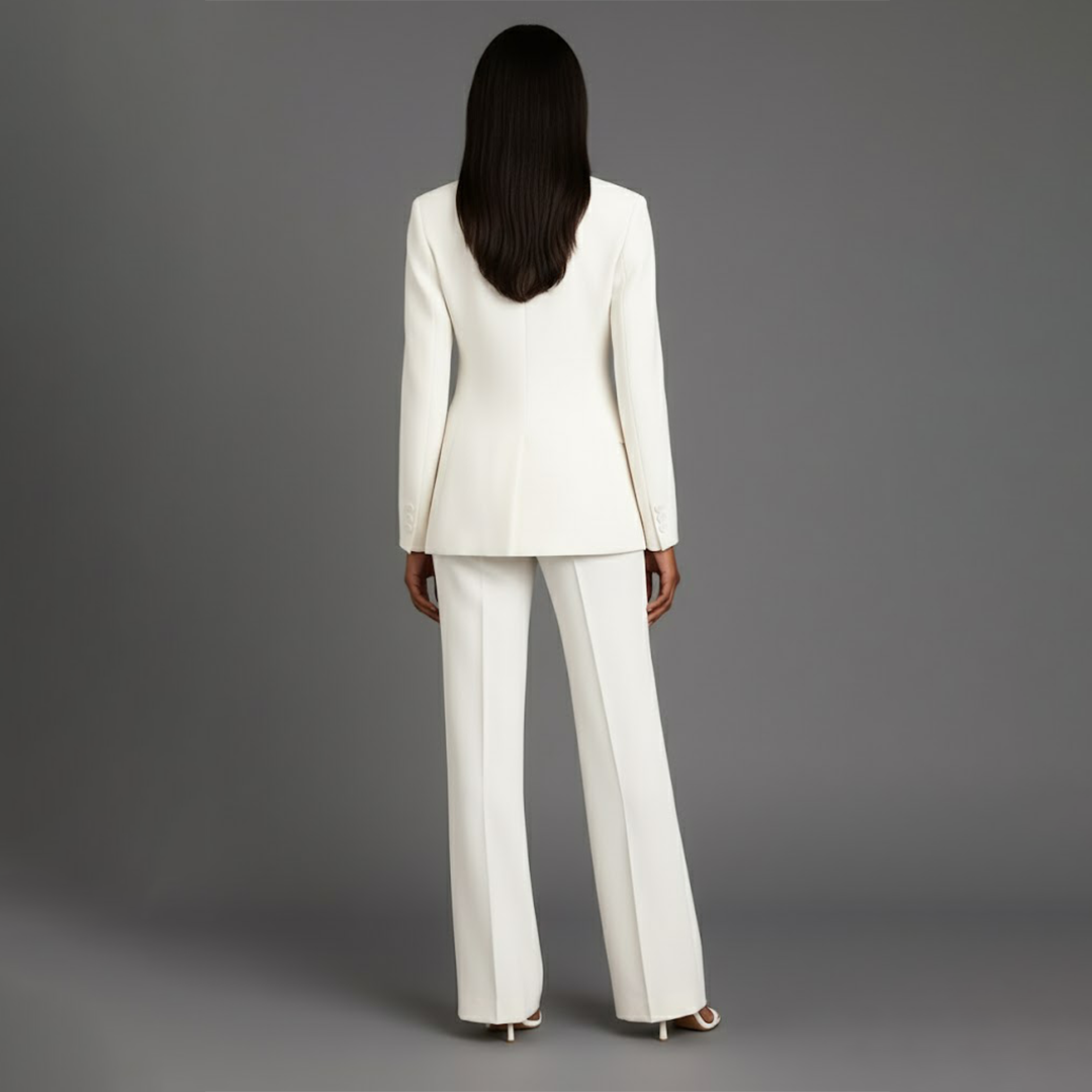 Women's Suits Tailored Long Blazer and Matching Trousers Set