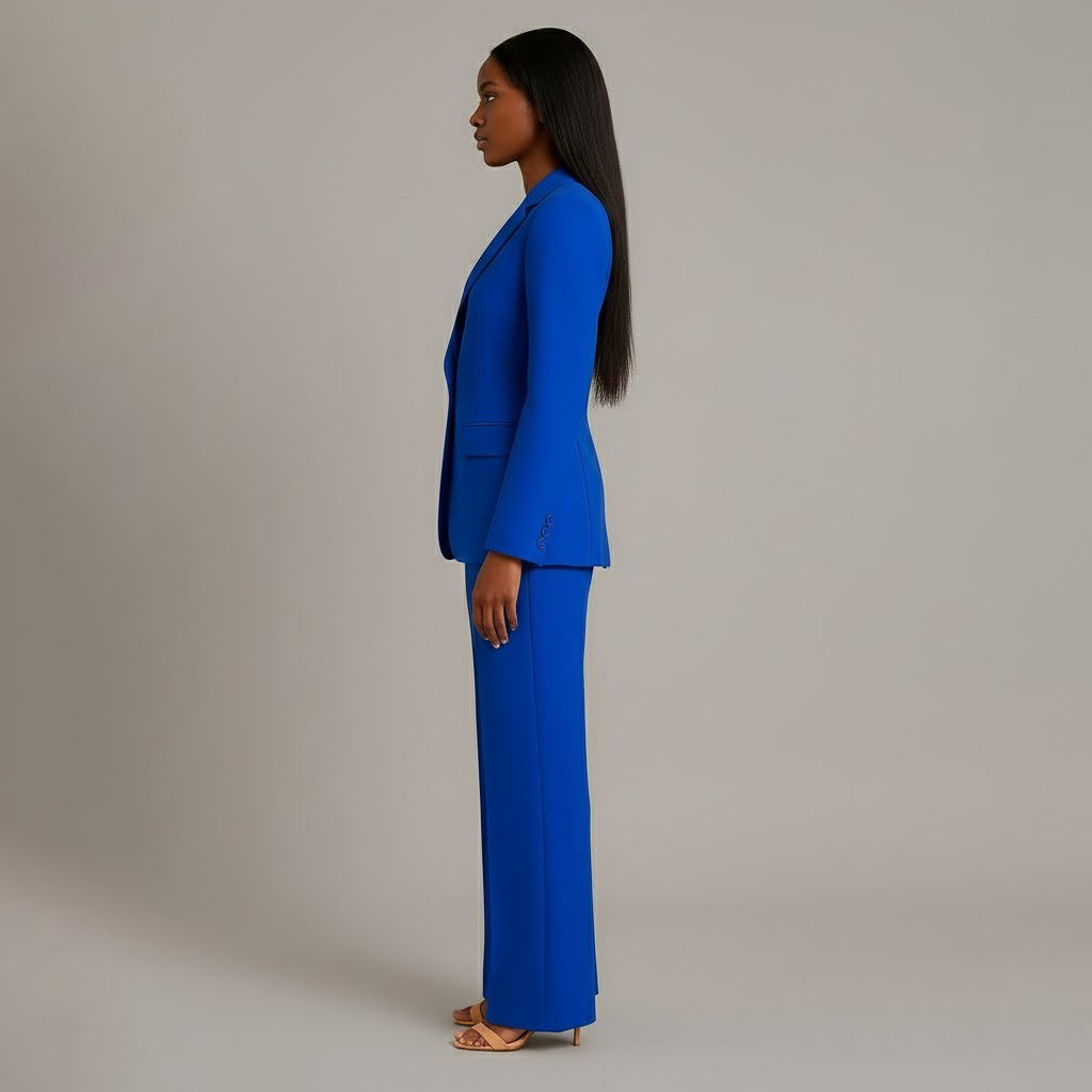 Women's Suits Tailored Long Blazer and Matching Trousers Set